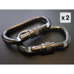 Set di 2 moschettoni a vite...