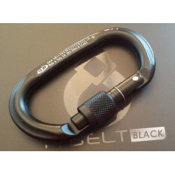 Mousqueton à vis noir en Acier